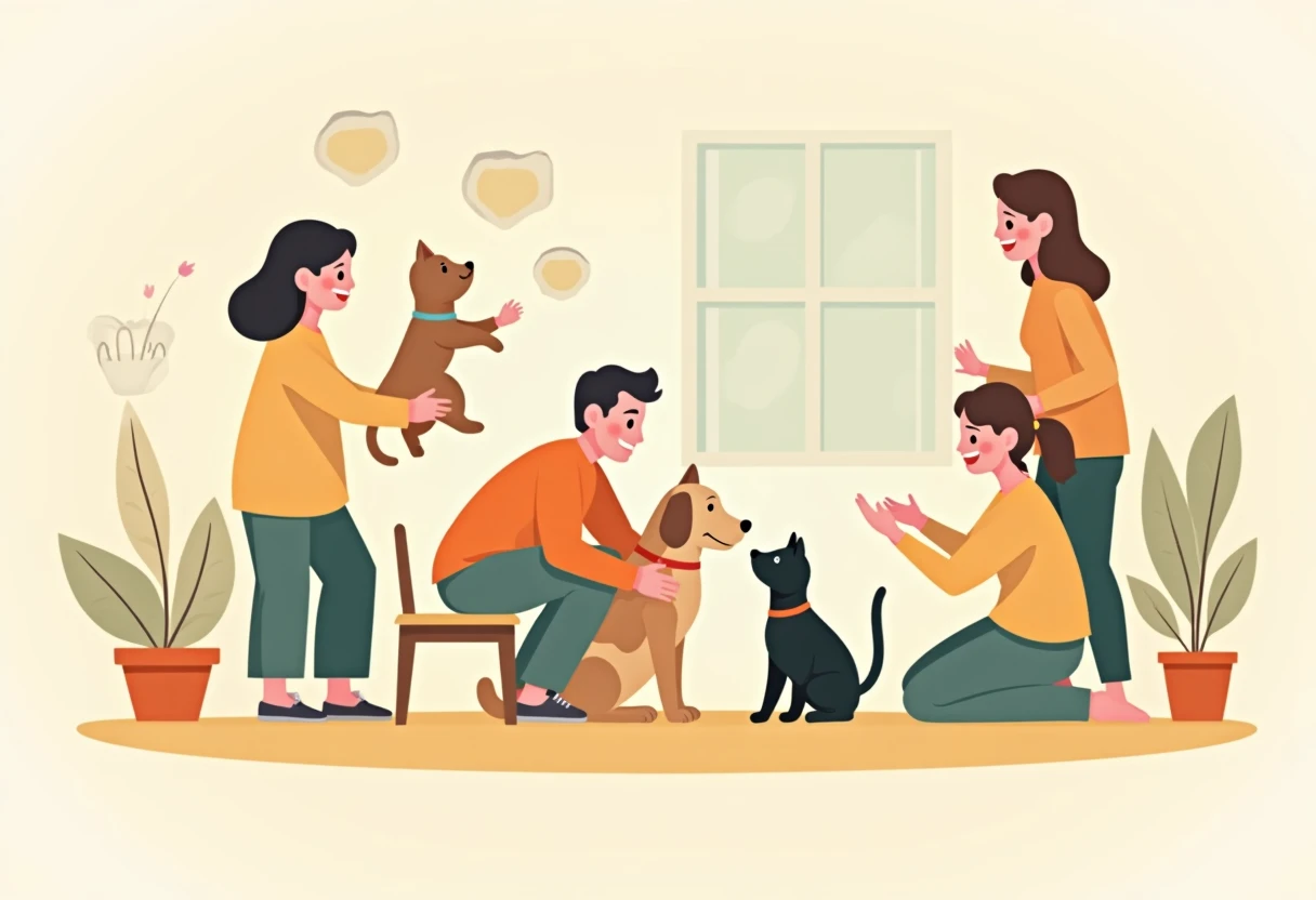 Adoptie van een kat in een huiselijke sfeer