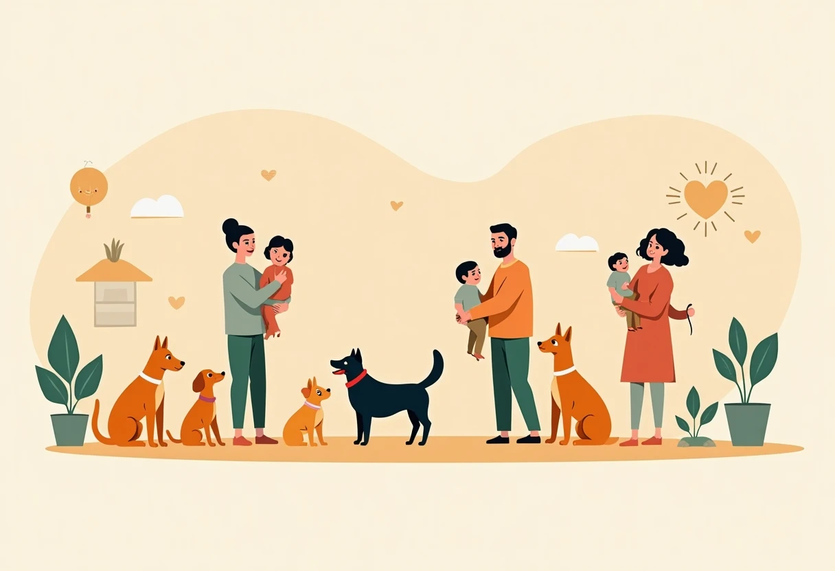 Visite d'un refuge animalier en famille